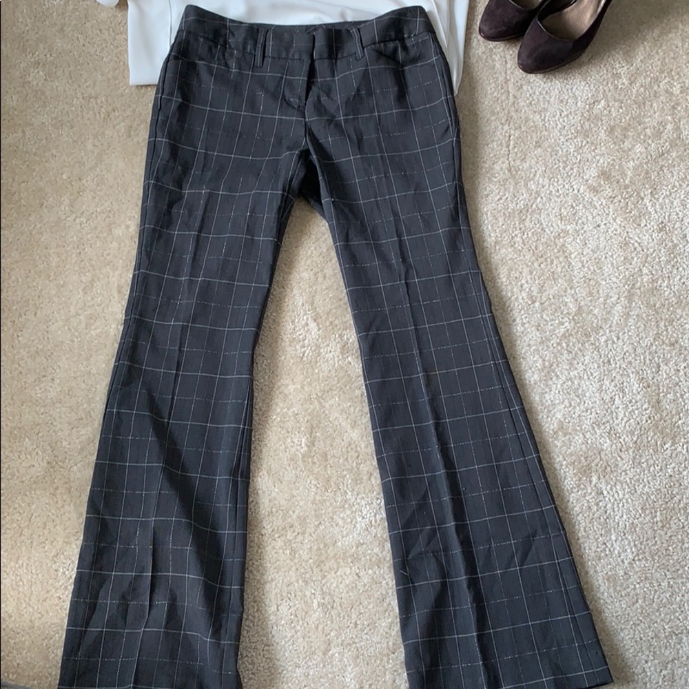 Dark Gray Plaid Work Pants - Daisy Fuentes 2P